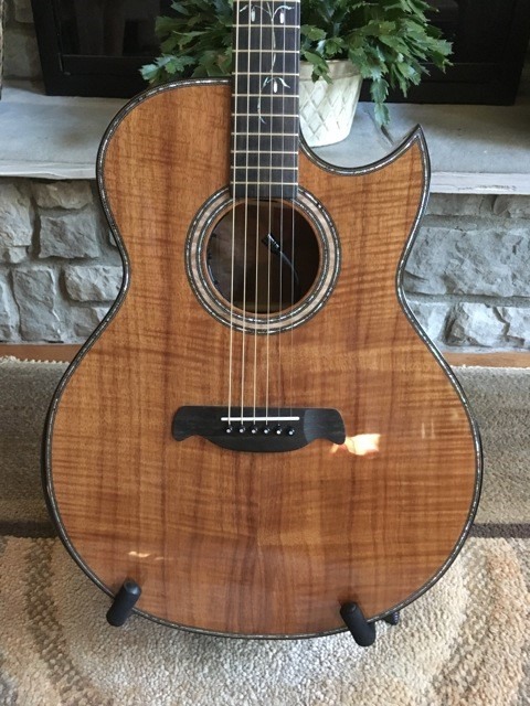 2020 Dan Davis custom Koa acoustic guitar