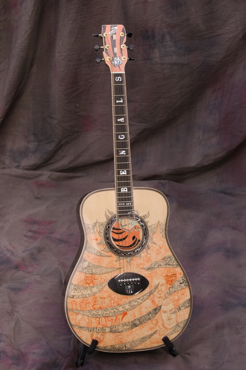 Cincinnati Bengals Custom Guitar 1