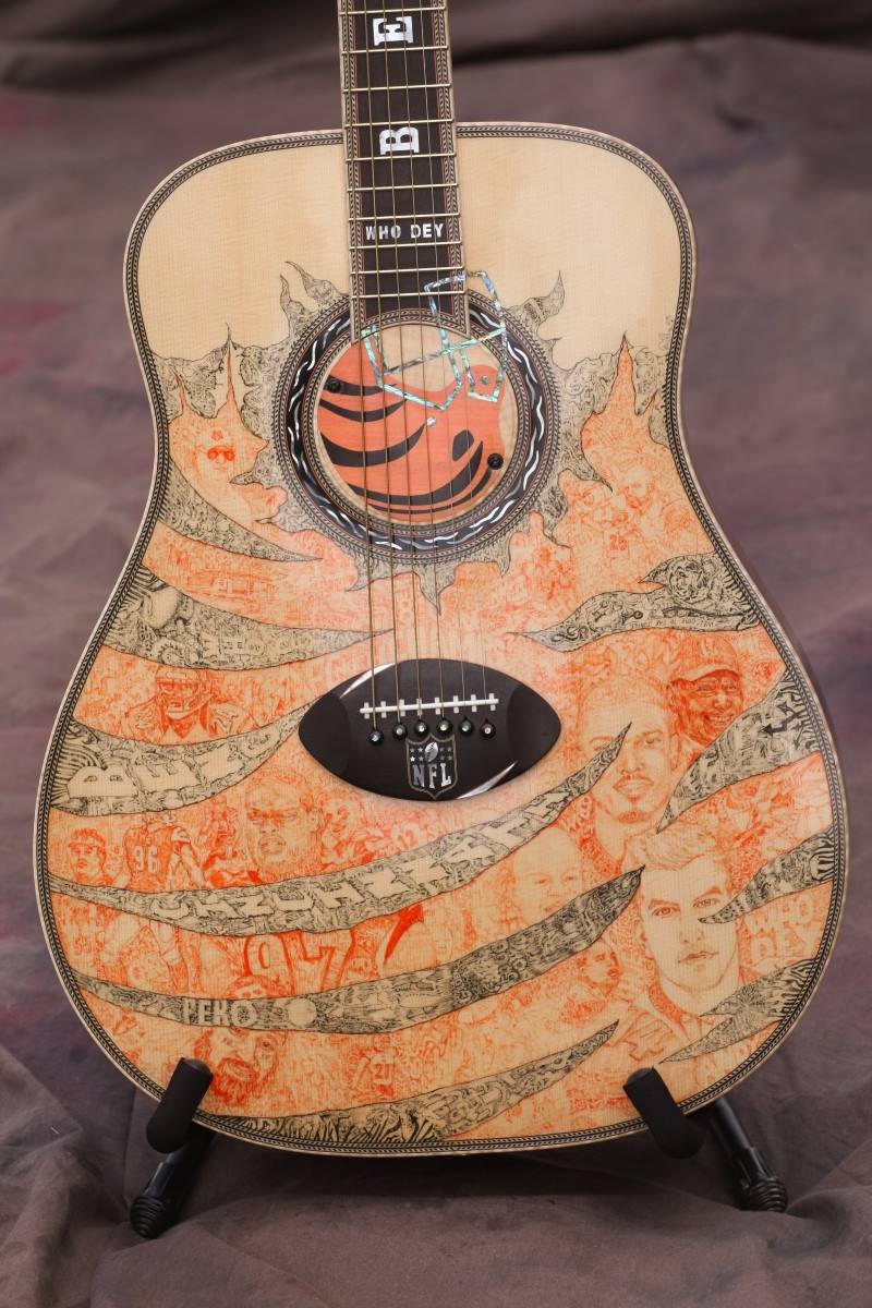 Cincinnati Bengals Custom Guitar 2